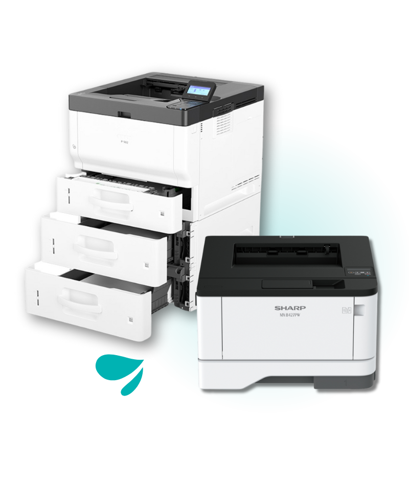 Imprimante professionnelle Ricoh et Sharp